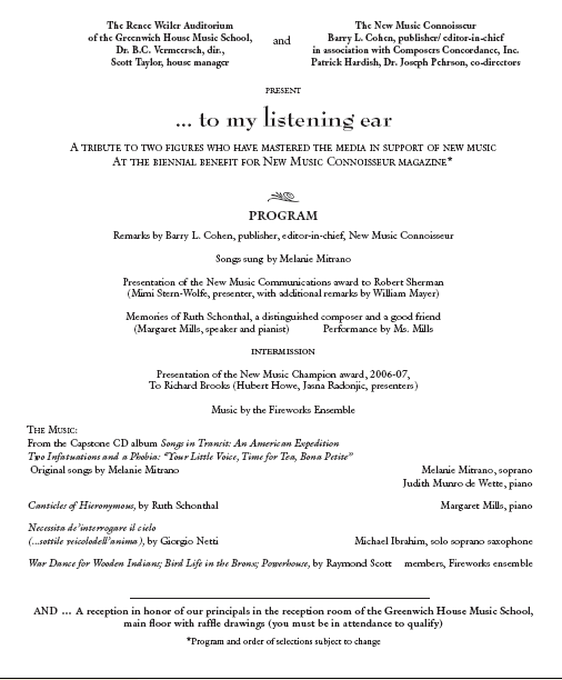 Gala 2006 Program
